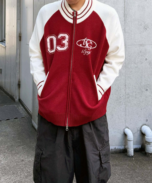 SPIRALGIRL（スパイラルガール）の「【iScreamコラボ】ナンバリングZIPニットカーディガン（ニット/セーター・レディース・ブラック/グレー/レッド・FREE）」の15枚目の写真