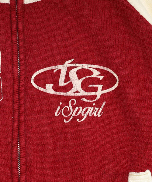 SPIRALGIRL（スパイラルガール）の「【iScreamコラボ】ナンバリングZIPニットカーディガン（ニット/セーター・レディース・ブラック/グレー/レッド・FREE）」の18枚目の写真