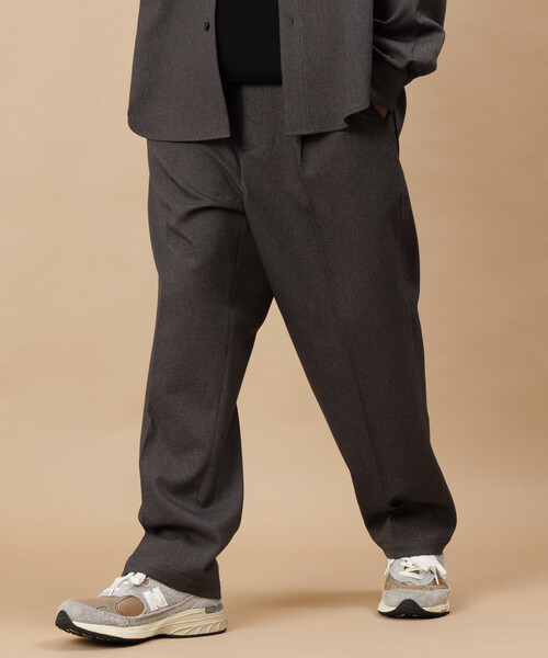 【完売】LIDNM☆スラックス　フリース☆L☆チャコール WOOL FLEECE SLACKS（スラックス）｜LIDNM（リドム）のファッション