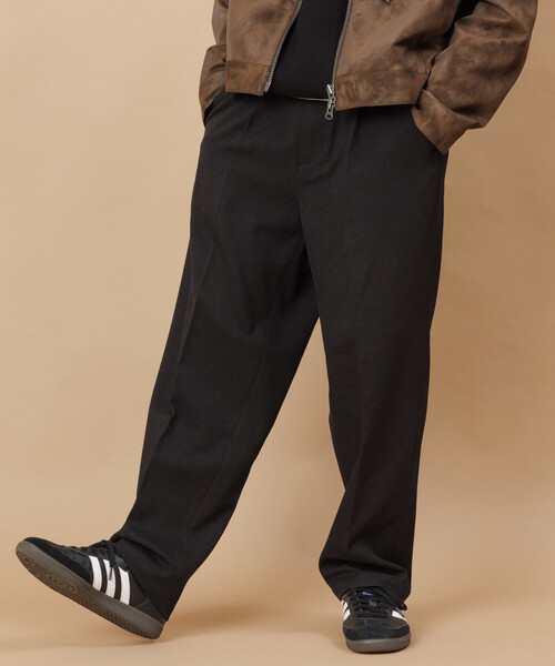 FREAK'S STORE(フリークスストア)の「LANATEC WOOLY リラックスフィット イージースラックス 【セットアップ対応】/ EASY SLACKS(スラックス・メンズ・ブラック/チャコールグレー/グレー・SMALL/MEDIUM/LARGE)」の2枚目の写真