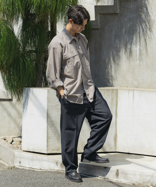 FREAK'S STORE(フリークスストア)の「LANATEC WOOLY リラックスフィット イージースラックス 【セットアップ対応】/ EASY SLACKS(スラックス・メンズ・ブラック/チャコールグレー/グレー・SMALL/MEDIUM/LARGE)」の15枚目の写真