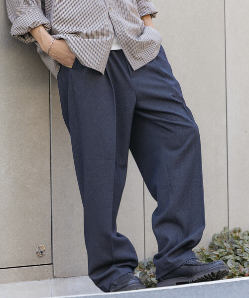 FREAK'S STORE(フリークスストア)の「LANATEC WOOLY リラックスフィット イージースラックス 【セットアップ対応】/ EASY SLACKS(スラックス・メンズ・ブラック/チャコールグレー/グレー・SMALL/MEDIUM/LARGE)」の8枚目の写真