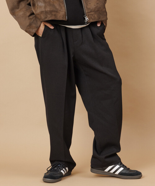 FREAK'S STORE(フリークスストア)の「LANATEC WOOLY リラックスフィット イージースラックス 【セットアップ対応】/ EASY SLACKS(スラックス・メンズ・ブラック/チャコールグレー/グレー・SMALL/MEDIUM/LARGE)」の4枚目の写真