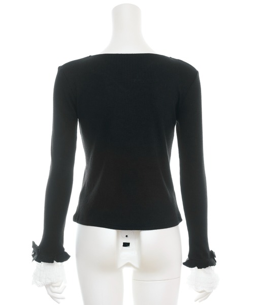 Secret Honey（シークレットハニー）の「フリルレイヤード風トップス（Tシャツ/カットソー・レディース・ピンク/ブラック/オフホワイト・FREE）」の15枚目の写真