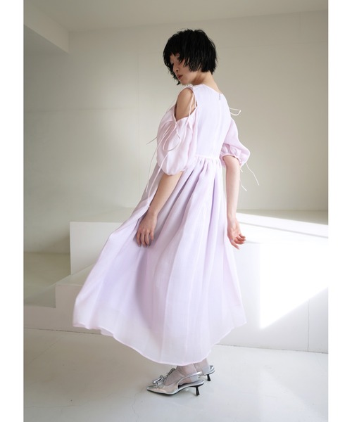 sismetry(シスメトリー)の「【SISMETRY】2wayシアーパフドレス(MA)(ワンピース・レディース・イエロー/ラベンダー・FREE)」の5枚目の写真