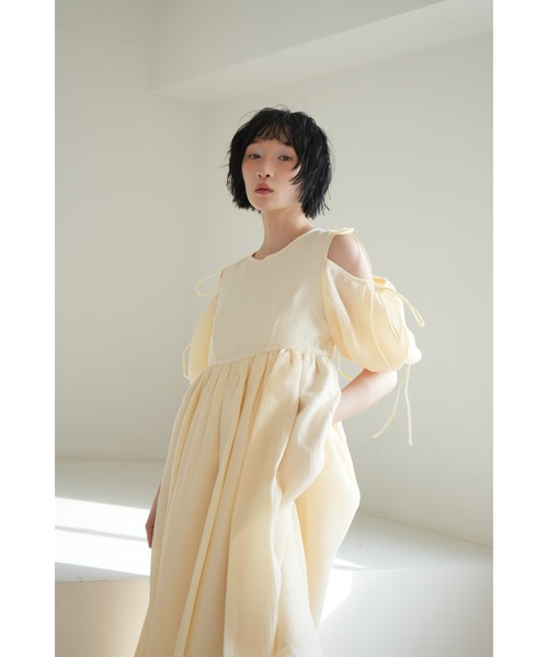 sismetry(シスメトリー)の「【SISMETRY】2wayシアーパフドレス(MA)(ワンピース・レディース・イエロー/ラベンダー・FREE)」の18枚目の写真