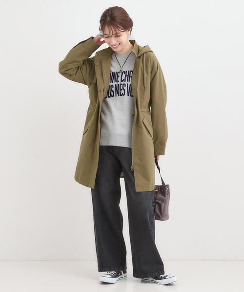 SHOO・LA・RUE（シューラルー）の「【高レビュー/S-LL】脚のラインを拾いにくい デニムワイドパンツ（デニムパンツ・レディース・チャコールグレー/ブルー/ブラック/ネイビー・01/02/03/04/10）」の5枚目の写真