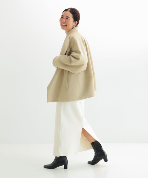 Demi-Luxe BEAMS（デミルクス ビームス）の「【2/5再値下げ】スタンドネック 中綿ブルゾン コート .M（ブルゾン・レディース・ブラック/ベージュ・38/36）」の8枚目の写真