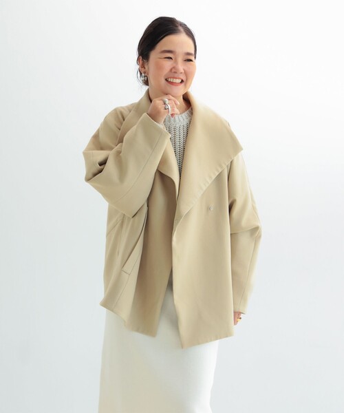 Demi-Luxe BEAMS（デミルクス ビームス）の「【2/5再値下げ】スタンドネック 中綿ブルゾン コート .M（ブルゾン・レディース・ブラック/ベージュ・38/36）」の9枚目の写真