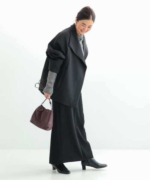 Demi-Luxe BEAMS（デミルクス ビームス）の「【2/5再値下げ】スタンドネック 中綿ブルゾン コート .M（ブルゾン・レディース・ブラック/ベージュ・38/36）」の12枚目の写真