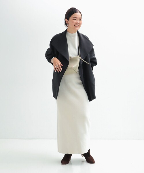 Demi-Luxe BEAMS（デミルクス ビームス）の「【2/5再値下げ】スタンドネック 中綿ブルゾン コート .M（ブルゾン・レディース・ブラック/ベージュ・38/36）」の14枚目の写真