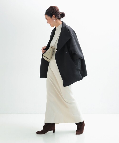 Demi-Luxe BEAMS（デミルクス ビームス）の「【2/5再値下げ】スタンドネック 中綿ブルゾン コート .M（ブルゾン・レディース・ブラック/ベージュ・38/36）」の16枚目の写真