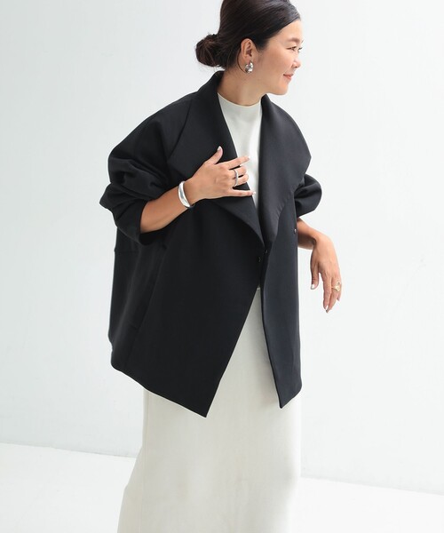 Demi-Luxe BEAMS（デミルクス ビームス）の「【2/5再値下げ】スタンドネック 中綿ブルゾン コート .M（ブルゾン・レディース・ブラック/ベージュ・38/36）」の17枚目の写真