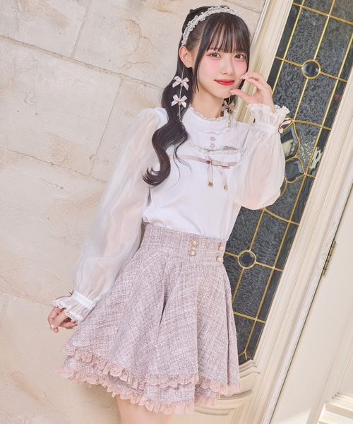 ROJITA（ロジータ）の「デコルテ開きシアースリーブトップス（Tシャツ/カットソー・レディース・ホワイト/ピンク/ブラック・FREE）」の10枚目の写真