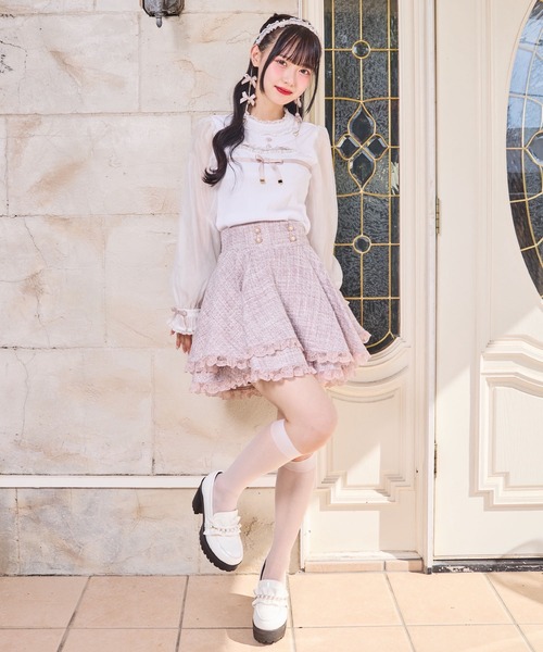 ROJITA（ロジータ）の「デコルテ開きシアースリーブトップス（Tシャツ/カットソー・レディース・ホワイト/ピンク/ブラック・FREE）」の20枚目の写真