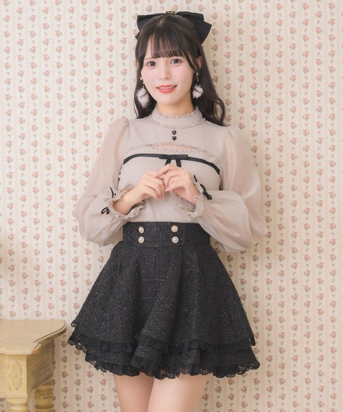 おそら✴︎様　オーダー品 デコルテ開きシアースリーブトップス（Tシャツ/カットソー）｜ROJITA