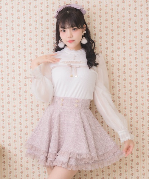 ROJITA（ロジータ）の「デコルテ開きシアースリーブトップス（Tシャツ/カットソー・レディース・ホワイト/ピンク/ブラック・FREE）」の22枚目の写真