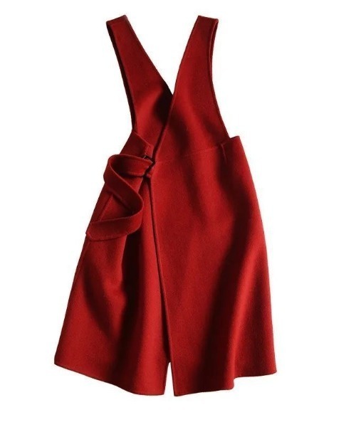 deux amour（ドゥーザムール）の「カシュクールウエストベルト切り替えジャンスカ（ジャンパースカート・レディース・ネイビー/レッド・FREE）」の7枚目の写真