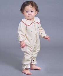 Ampersand | 【リンク】ハート柄ふんわりベロアカバーオール(ロンパース)