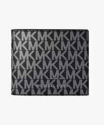 MICHAEL KORS(マイケルコース)のHUDSON メタリック ビルフォールド ウォレット ウィズ パスケース - MKシグネチャー(札入れ/マネークリップ)