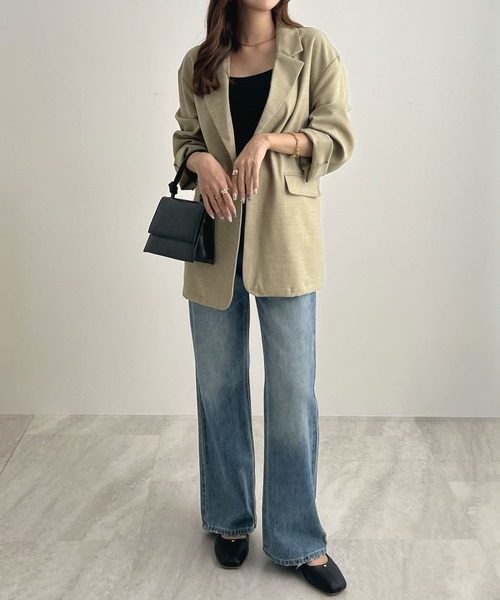 Futier land(フューティアランド)の「テーラードジャケット(テーラードジャケット・レディース・ブラック/ベージュ/モカ・FREE)」の13枚目の写真