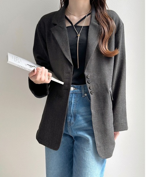 Futier land(フューティアランド)の「テーラードジャケット(テーラードジャケット・レディース・ブラック/ベージュ/モカ・FREE)」の20枚目の写真