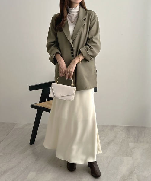 Futier land(フューティアランド)の「テーラードジャケット(テーラードジャケット・レディース・ブラック/ベージュ/モカ・FREE)」の8枚目の写真