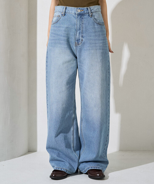 セール】限定展開 ストレート ルーズ デニム（デニムパンツ）｜FREAK'S