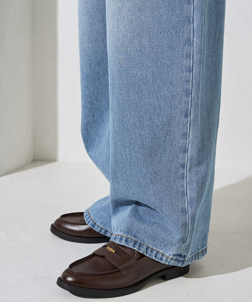 FREAK'S STORE（フリークスストア）の「限定展開　ストレート ルーズ デニム（デニムパンツ・レディース・ブラック/ブルー/ネイビー・27/26/25/24）」の11枚目の写真