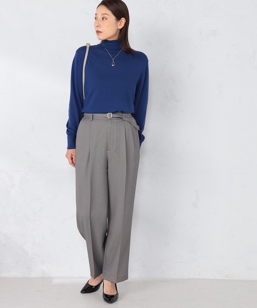 GALLORIA（ギャローリア）の「共ベルト付きワイドパンツ（その他パンツ・レディース・ブラウン/グレー/チャコールグレー・S/M/L/LL）」の11枚目の写真