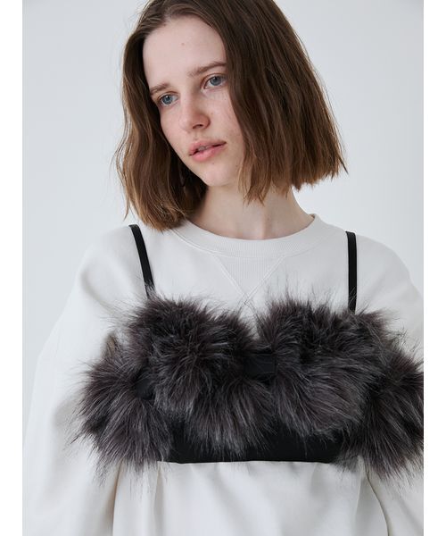 Fur Ribbons Decorated Bustier/ファーリボンデコレーテッドビスチェ