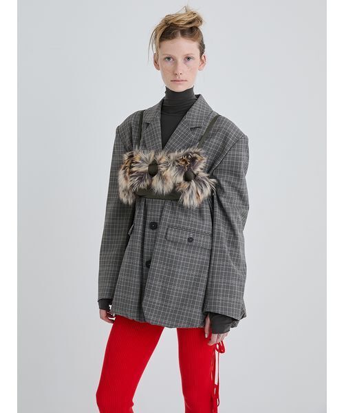 トップス SORIN Fur Ribbons Decorated Bustier Fur Ribbons Decorated Bustier/ファーリボンデコレーテッドビスチェ