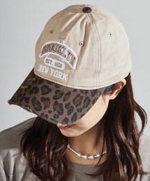 Chick（チック）の「3D Embroidered Curved Visor 6P Leopard Print Cap / 3D刺繍 カーブバイザー6Pレオパード柄キャップ（キャップ）」