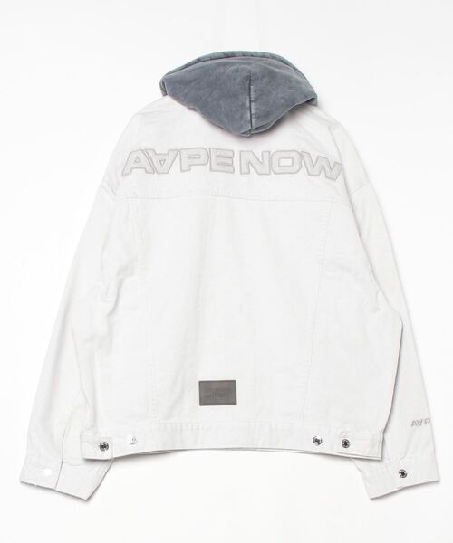 AAPE BY A BATHING APE（エーエイプバイアベイシングエイプ）の「AAPE NOW DENIM JACKET(Detachable)（デニムジャケット・メンズ・アイボリー・MEDIUM/LARGE/X-LARGE/SMALL）」の6枚目の写真