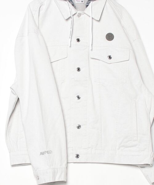 AAPE BY A BATHING APE（エーエイプバイアベイシングエイプ）の「AAPE NOW DENIM JACKET(Detachable)（デニムジャケット・メンズ・アイボリー・MEDIUM/LARGE/X-LARGE/SMALL）」の7枚目の写真
