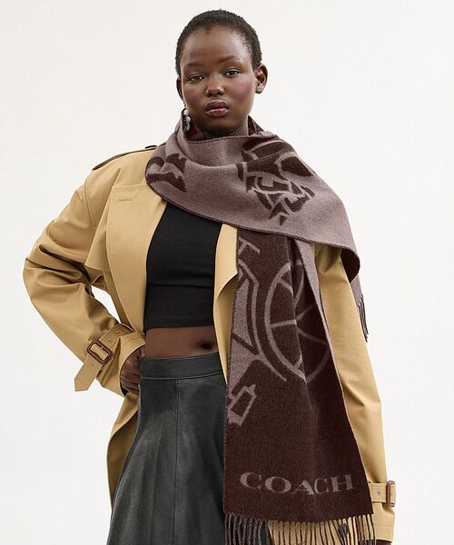 COACH（コーチ）の「ホース アンド キャリッジ カシミヤ マフラー