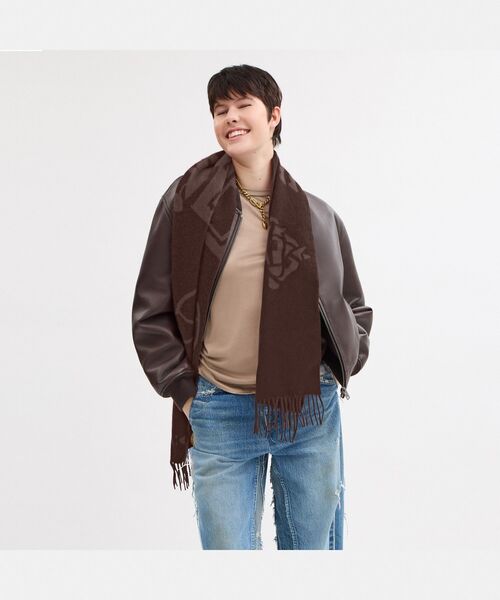 COACH ホースキャリッジ　マフラー【新品未使用】 コーチ COACH マフラー レディース ストール 大判 ホースキャリッジ