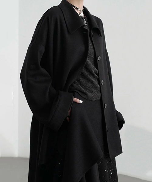 chuclla(チュクラ)の「【CHENTAITAI】 ベルトスリーブショートコート CTW25a018(その他アウター・レディース・グレー/ブラック・S)」の5枚目の写真