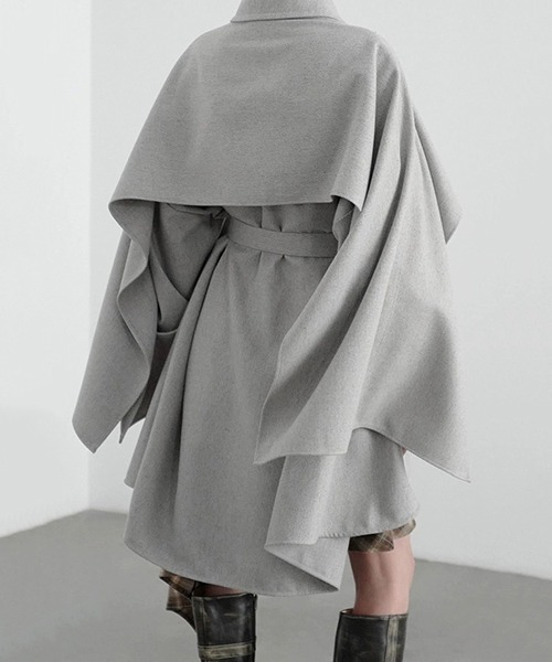 chuclla(チュクラ)の「【CHENTAITAI】 ベルトスリーブショートコート CTW25a018(その他アウター・レディース・グレー/ブラック・S)」の22枚目の写真