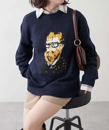 NUNIFE（ユニフィー）の「【NUNIFE】おじジャガードニット（ニット/セーター・レディース）」