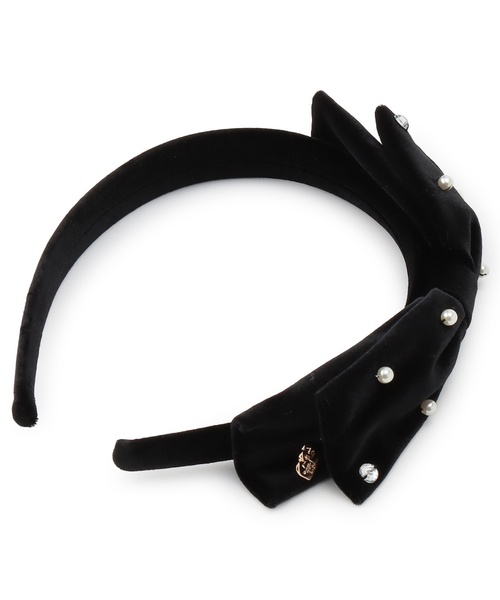 mezzo piano Junior(メゾピアノジュニア)の「リボン&パールカチューシャ♪(その他ヘアアクセサリー・キッズ・ブラック・F)」の6枚目の写真