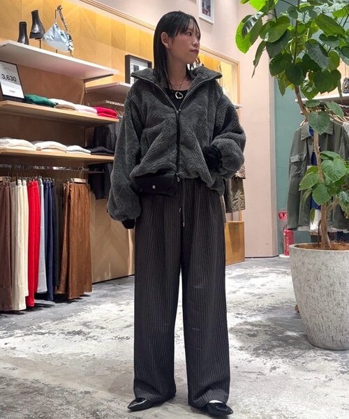 ぬくかる】2WAYふわボアスタンドジャケット（ブルゾン）｜CIAOPANIC