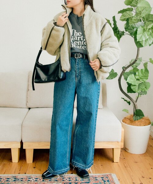 ぬくかる】2WAYふわボアスタンドジャケット（ブルゾン）｜CIAOPANIC