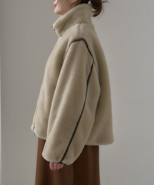 ぬくかる】2WAYふわボアスタンドジャケット（ブルゾン）｜CIAOPANIC