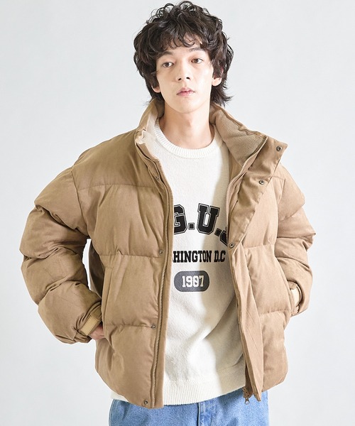 UNION STATION(ユニオンステーション)の「ビーガンスウェード中綿ブルゾン(ブルゾン・メンズ・ベージュ/ブラック/ブルー・M/L)」の1枚目の写真