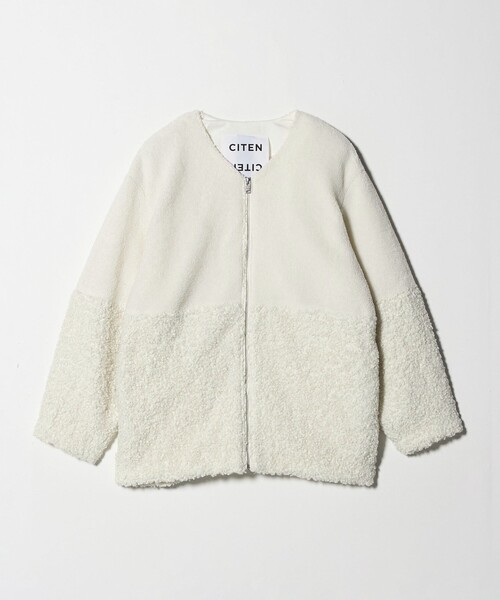 CITEN（シテン）の「＜CITEN＞ボア切り替えライトブルゾン（その他アウター・レディース・オフホワイト/ダークグレー・S/M）」の18枚目の写真