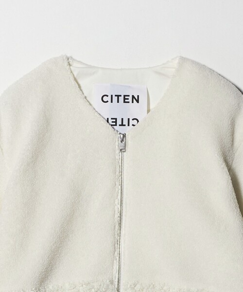CITEN（シテン）の「＜CITEN＞ボア切り替えライトブルゾン（その他アウター・レディース・オフホワイト/ダークグレー・S/M）」の20枚目の写真