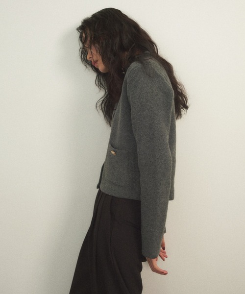 Shelly island（シェリーアイランド）の「ゴールドボタンニットカーディガン（カーディガン/ボレロ・レディース・ホワイト/グレー/ブラック・FREE）」の17枚目の写真