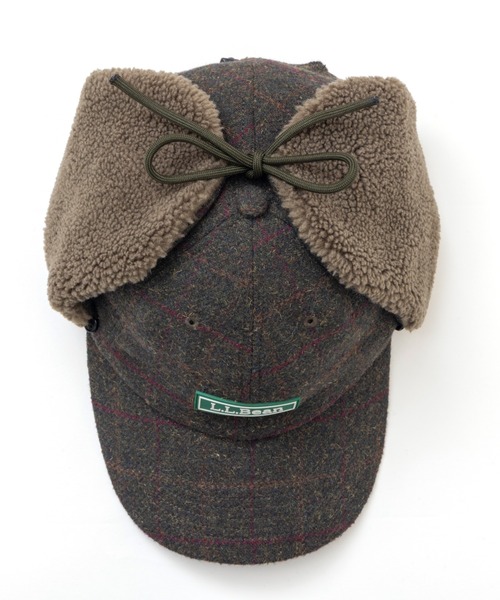L.L.Bean(エルエルビーン)の「ツイード・デタッチャブル・フラップ・キャップ(キャップ・メンズ・ブラウン/グリーン・LARGE)」の22枚目の写真