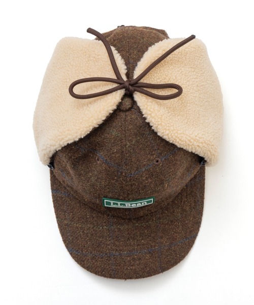 L.L.Bean(エルエルビーン)の「ツイード・デタッチャブル・フラップ・キャップ(キャップ・メンズ・ブラウン/グリーン・LARGE)」の9枚目の写真